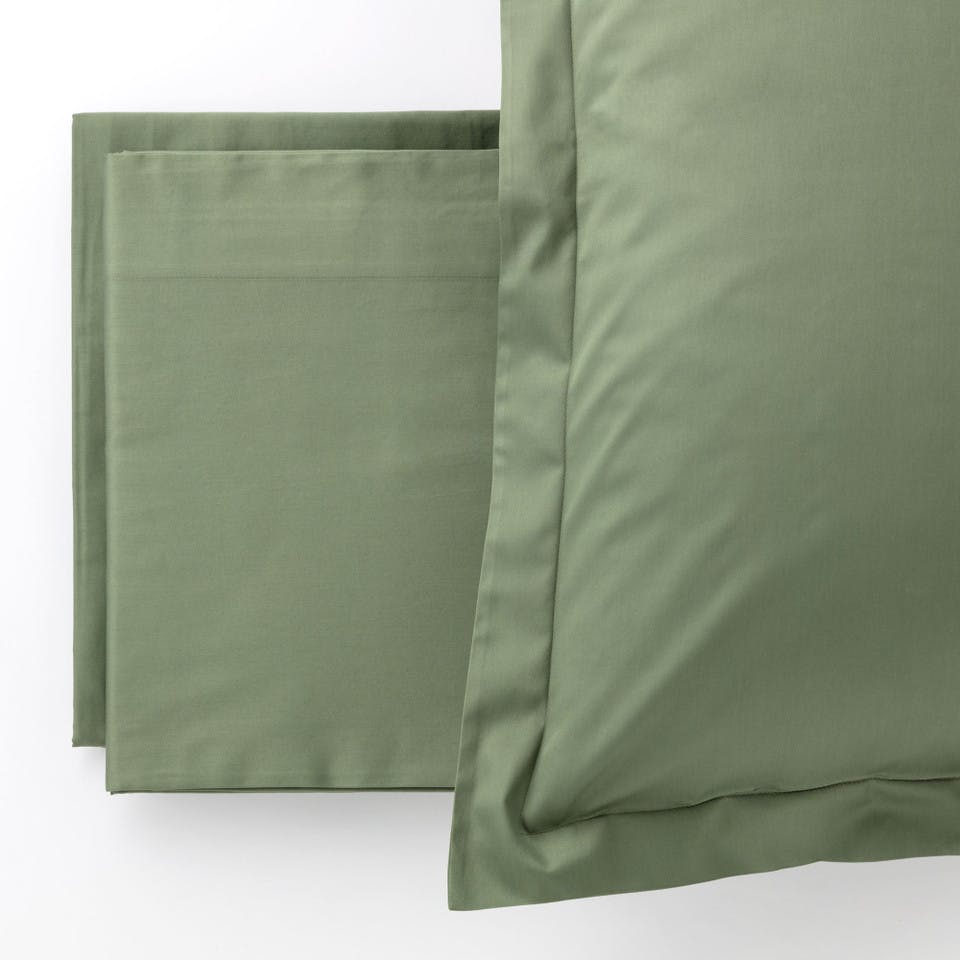 Completo Letto In Raso Charme Verde