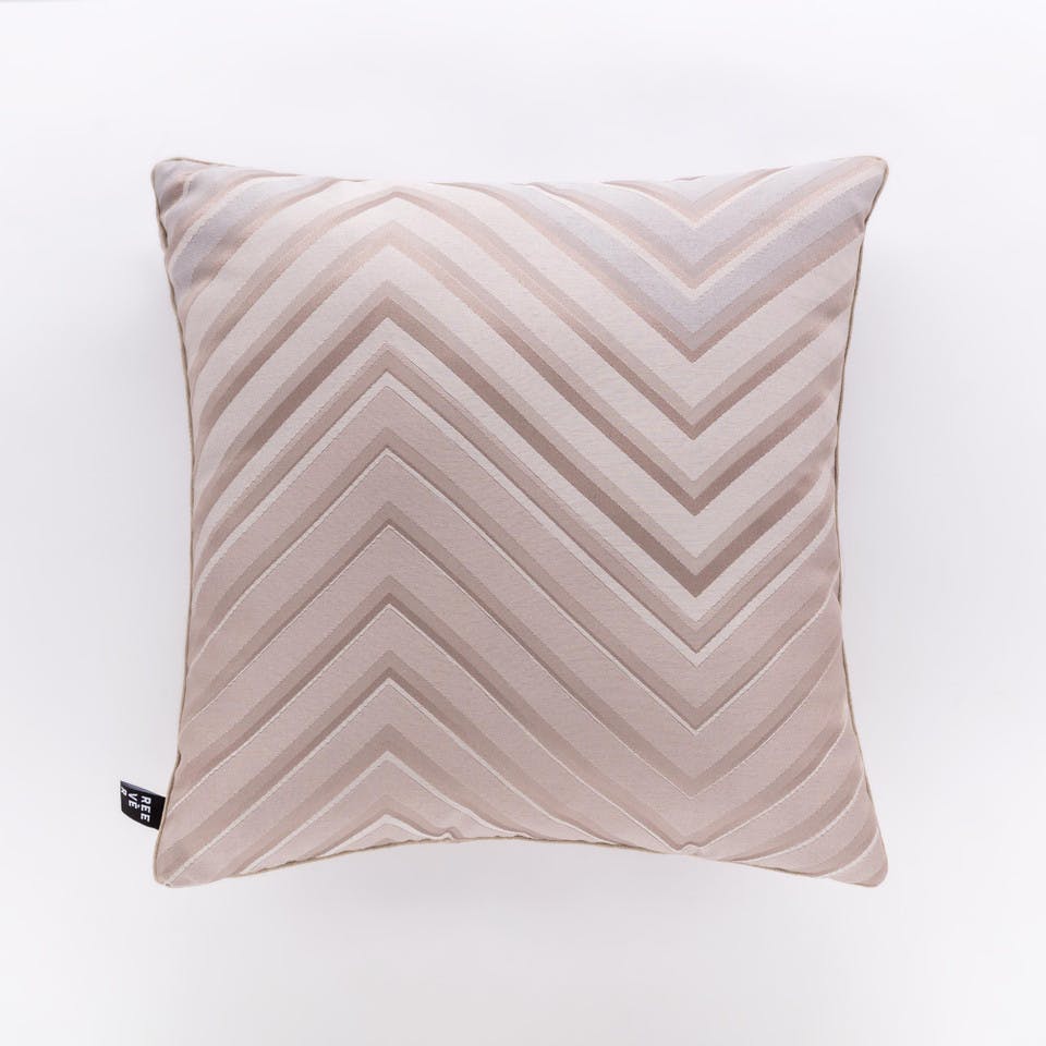 Cuscino Arredo Jacquard Chevron Grigio