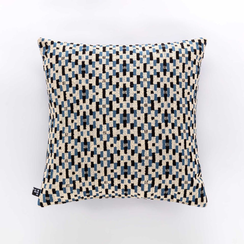 Cuscino Arredo Jacquard Matrix Blue