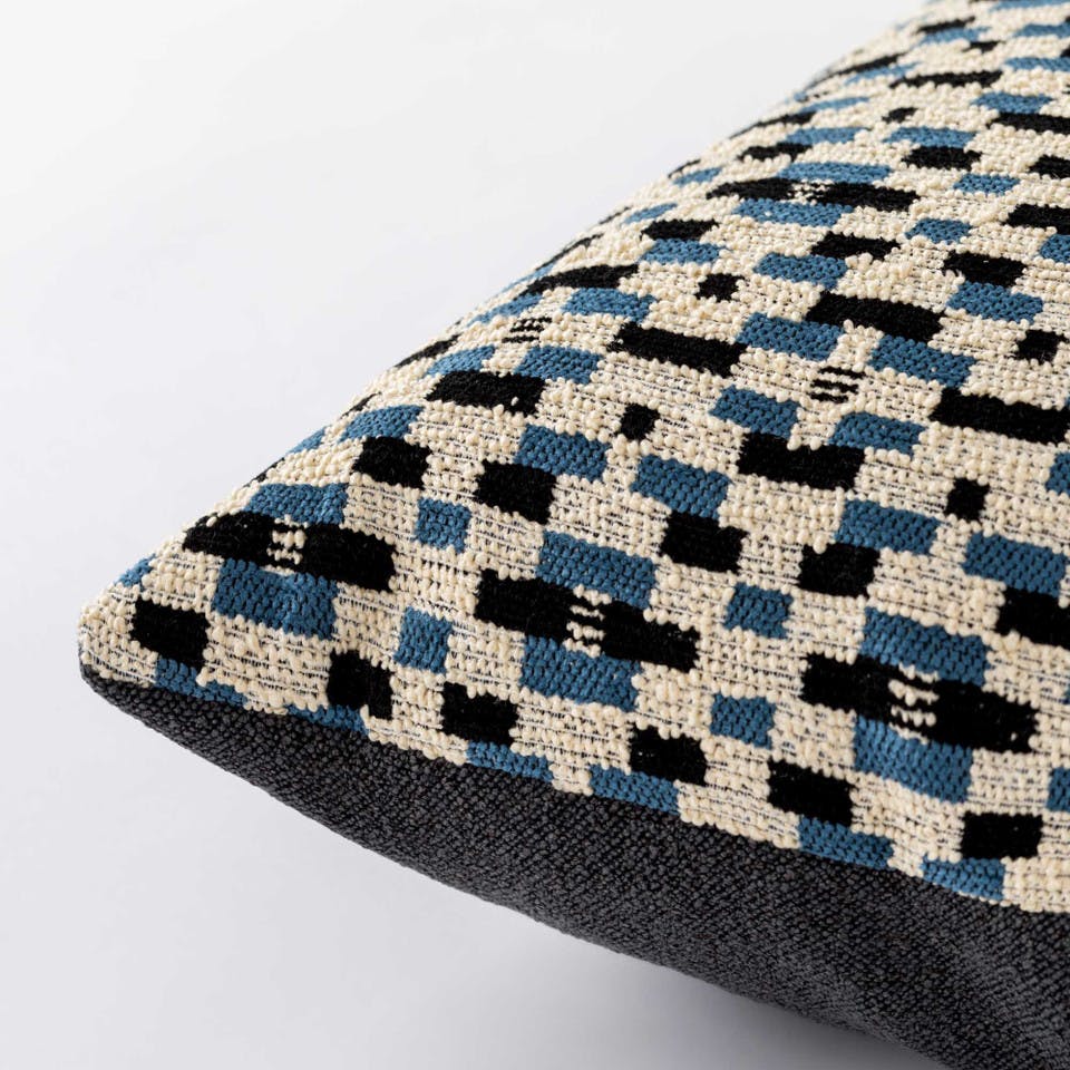 Cuscino Arredo Jacquard Matrix Blue