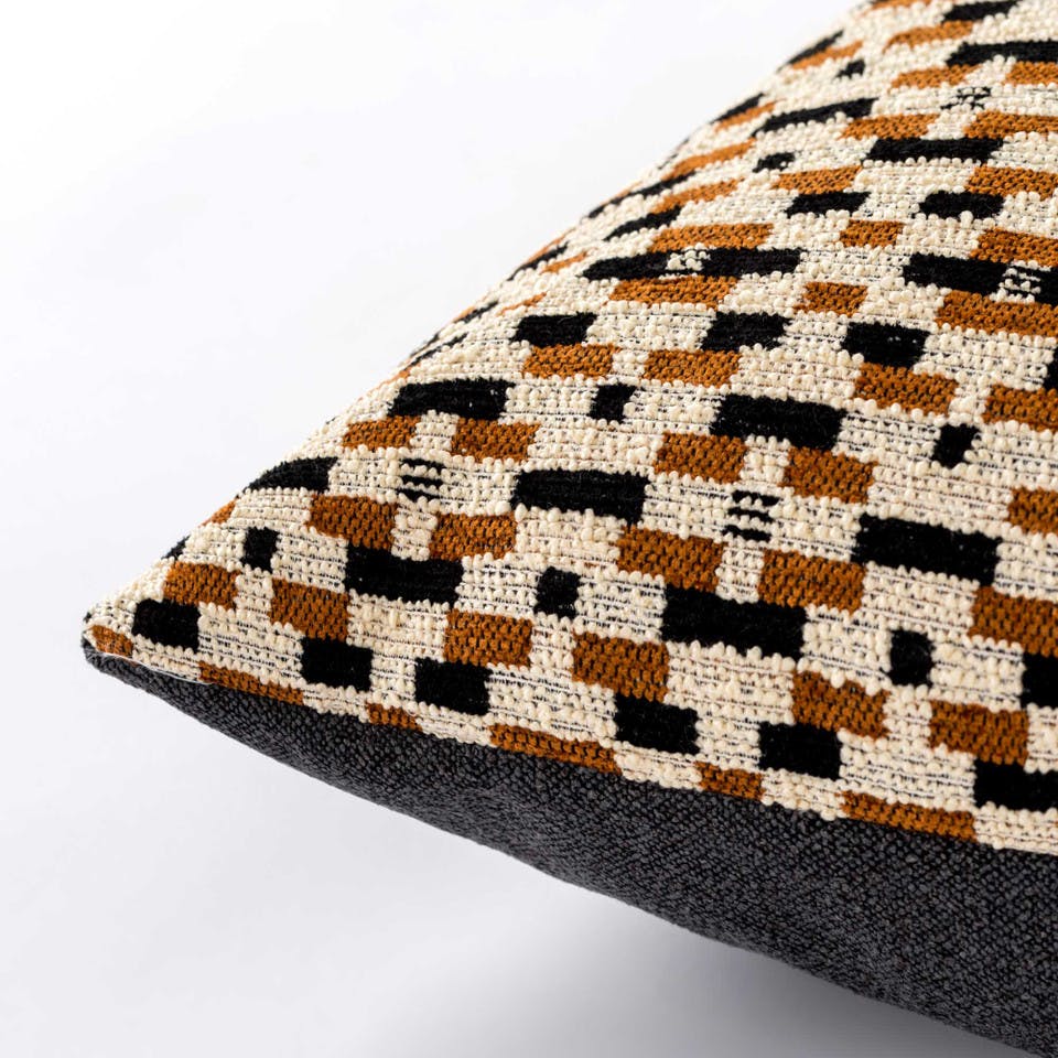 Cuscino Arredo Jacquard Matrix Arancione