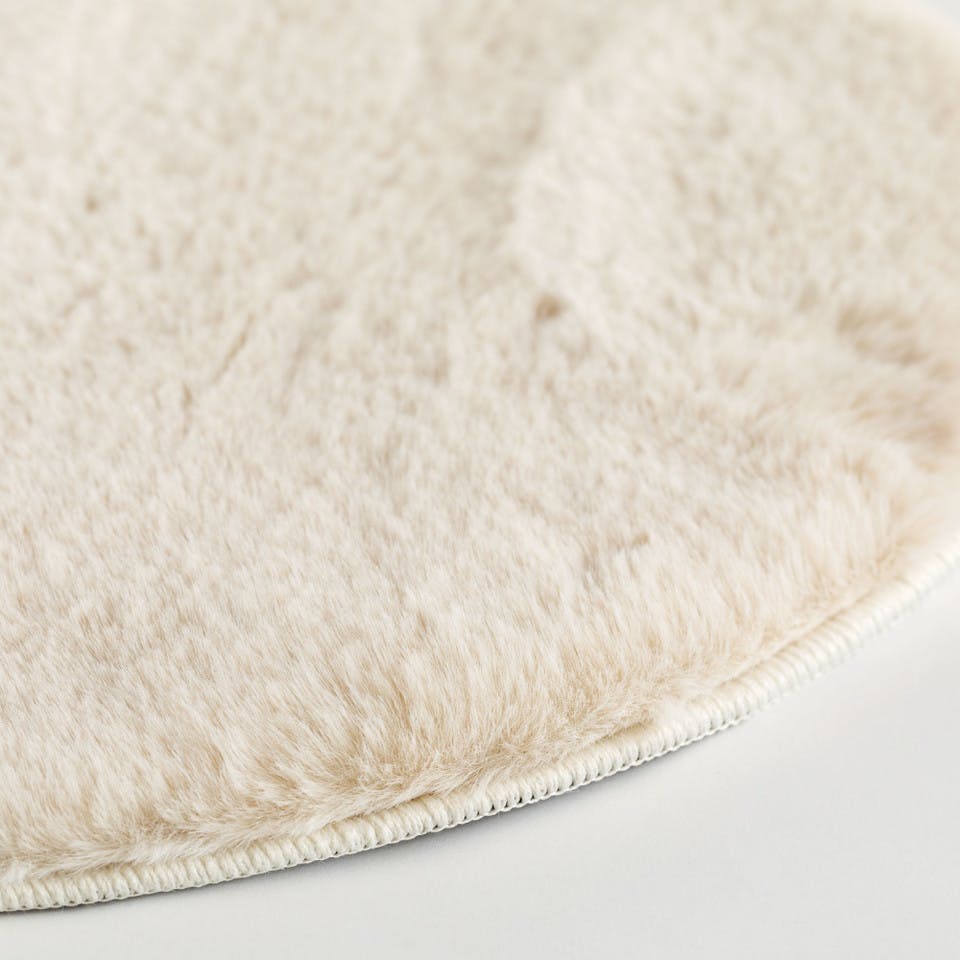 Tappeto Heart Rabbit Fur Panna