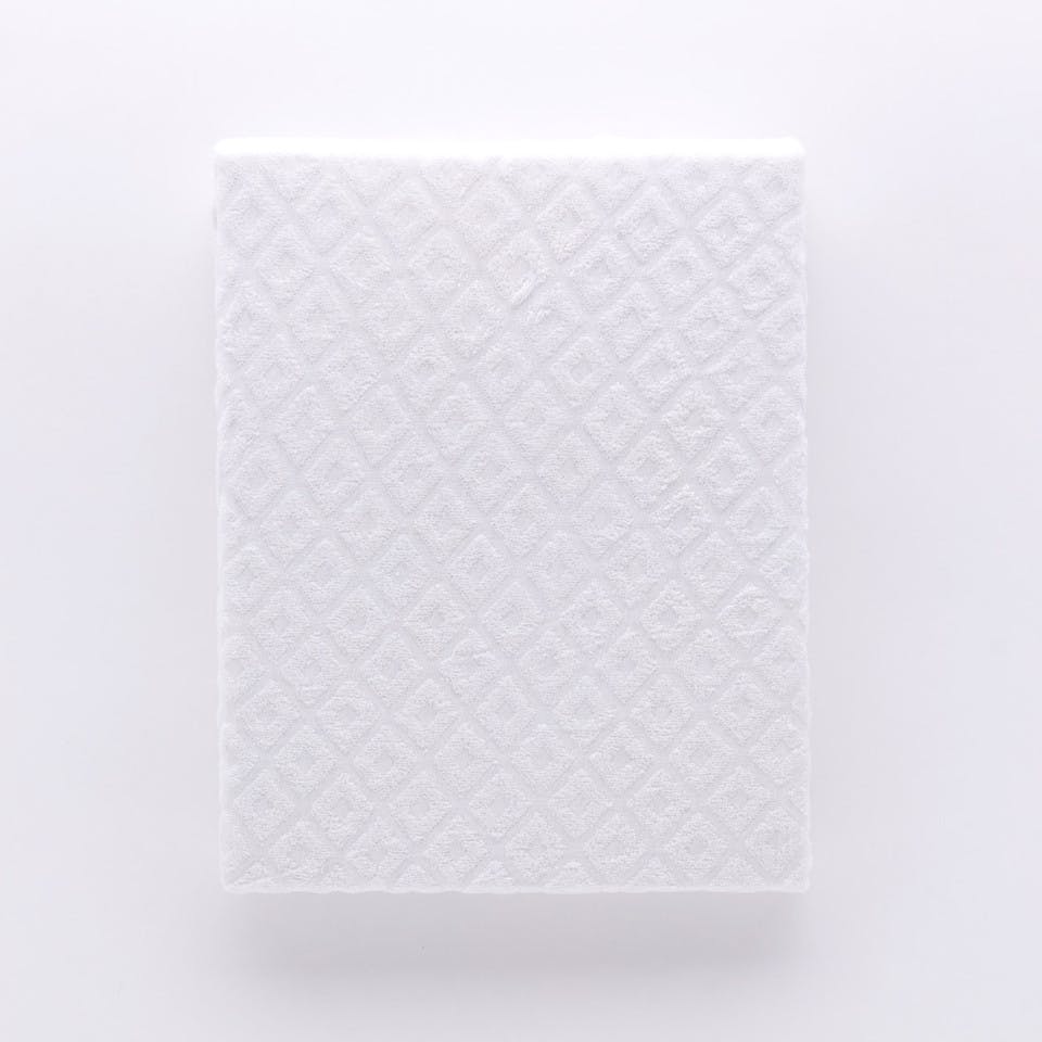 Coprimaterasso Jacquard Spugna Bianco