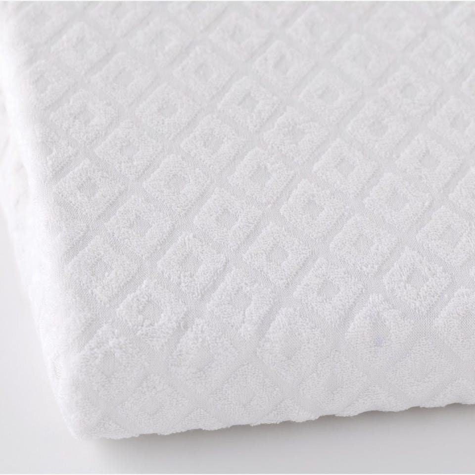 Coprimaterasso Jacquard Spugna Bianco