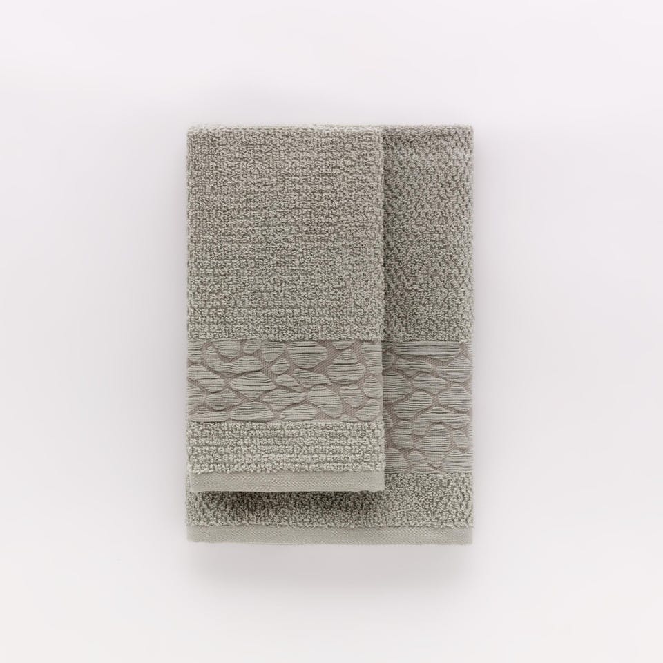 Set 1+1 Spugna Jacquard Stone Grigio