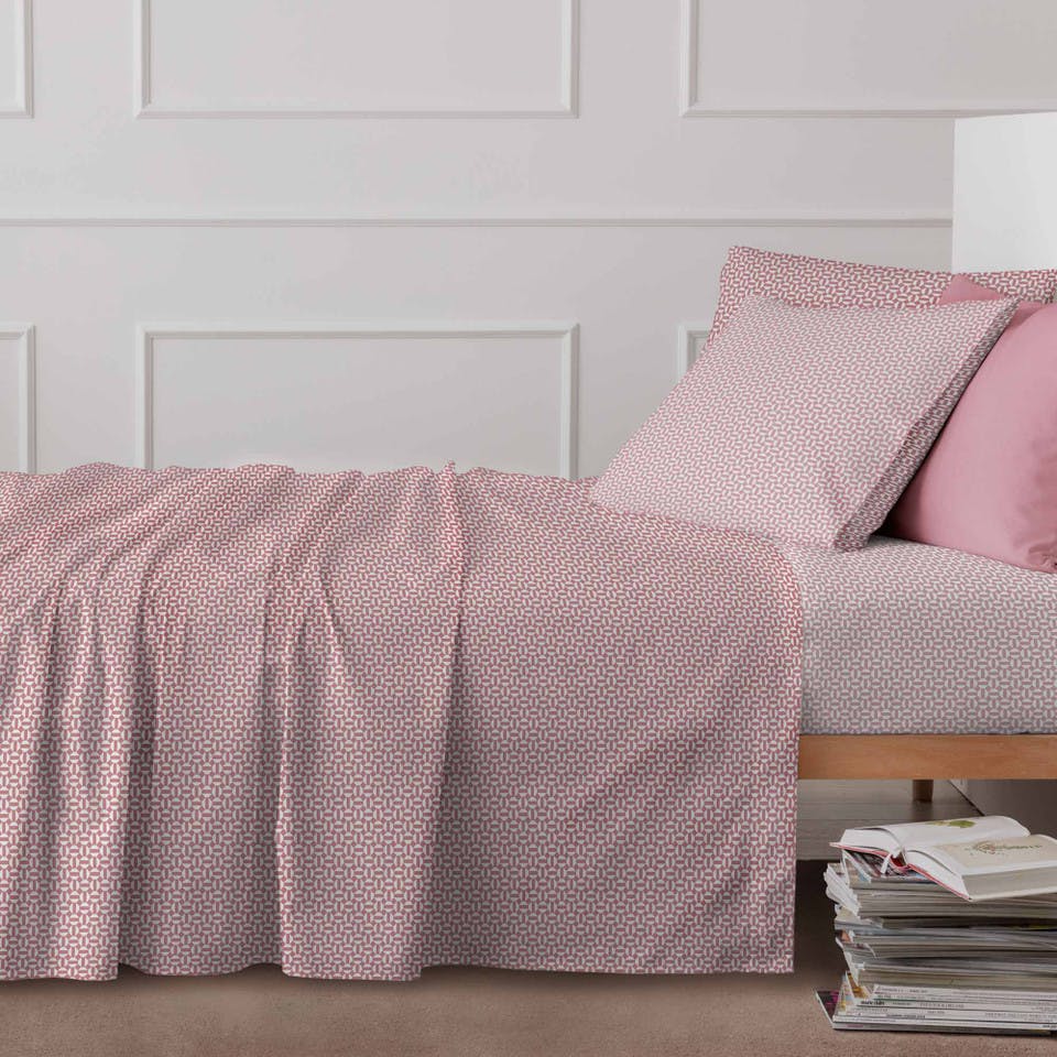 Completo Letto In Cotone Lay Rosa