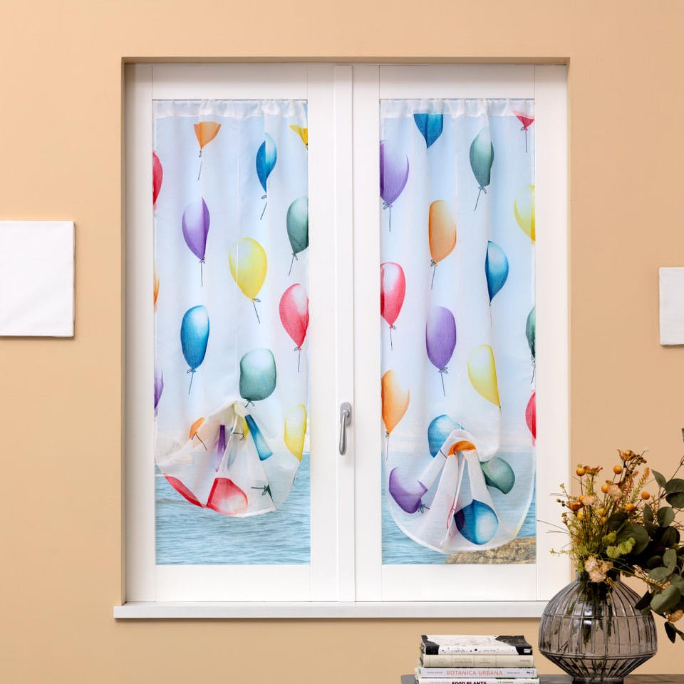 Coppia Tendine Regolabili Palloncini Multicolore