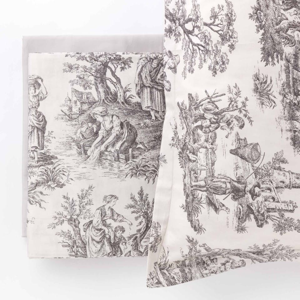 Completo Letto In Raso Toile De Jouy