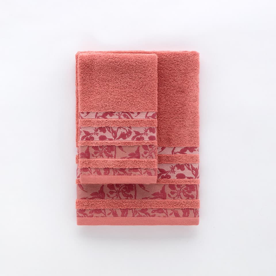 Set 1 1 Spugna Jacquard Saragozza Rosa